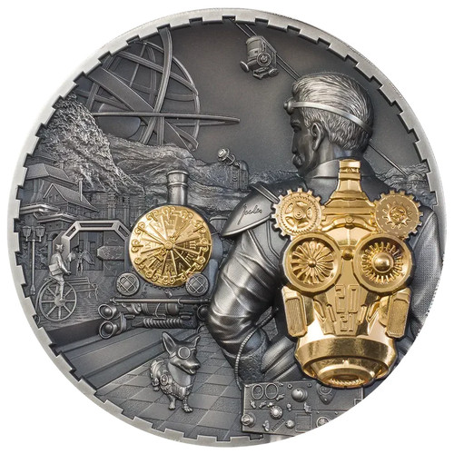 Moneta argento steampunk - moneta, (2.)