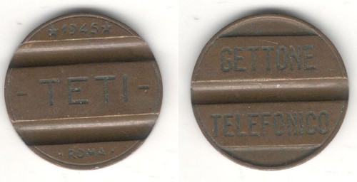 Gettone telefonico teti - gettone, roma