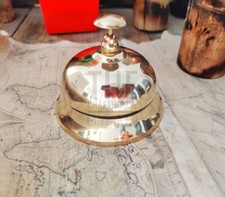 Antico Ufficio Tavolo Vintage Classico Tradizionale Hotel Counterbrass Bell