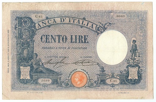 100 lire barbetti - lire, grande