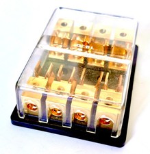 PORTAFUSIBILE HIFI CAR AUDIO 4 VIE PER FUSIBILI AGU ACCETTA CAVI 6-10 mmq.
