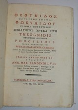 TEOGNIDE - FOCILIDE - PITAGORA