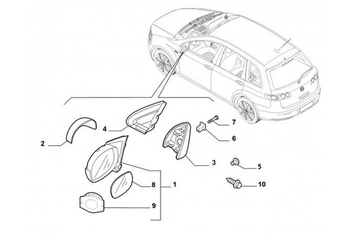 71741313 vetro destro fiat - vetro,