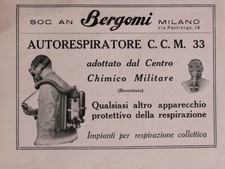 Soc. An. Bergoni. Autorespiratore C.C.M. 33 - Advertising  1933