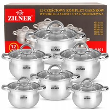 Set Pentole 12 Pezzi Acciaio