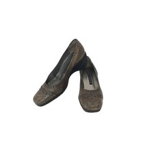 Scarpe da donna mocassino 37 marrone bronzo con zeppa da signora Vitulli comoda