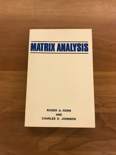 1991 matrix analysis horn - matrix, by