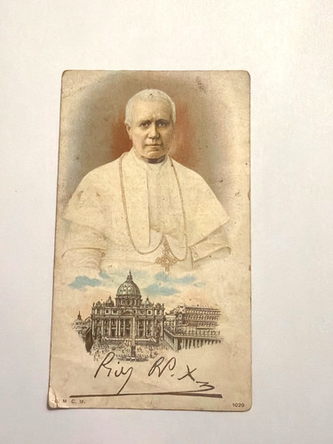 Antico santino papa pio - santino,