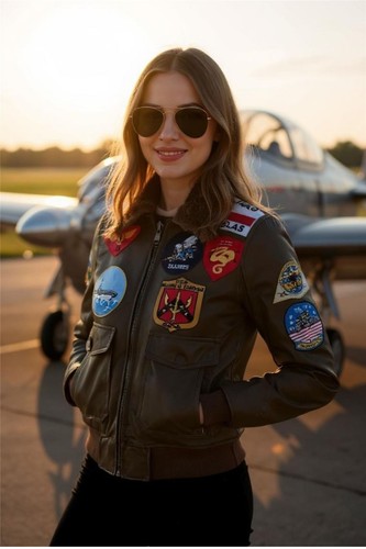 Donna marrone top gun - top,