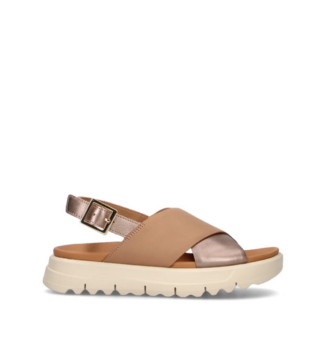 Geox sandalo donna beige - geox, pelle