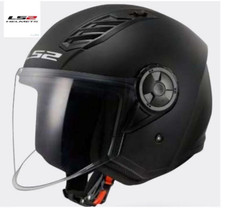CASCO JET LS2 OF616 AIRFLOW 2 SOLID NERO LUCIDO INTERNO REMOVIBILE PRESE D'ARIA