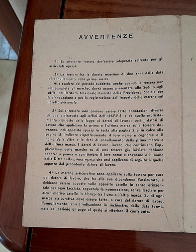 Libretto versamenti marchette - versamenti,