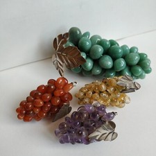 4 GRAPPOLI D'UVA IN PIETRA