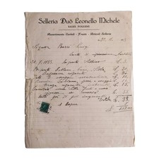 1933 Selleria Duò Leonello Michele Cordoli Fruste Badia Polesine Fattura C03738