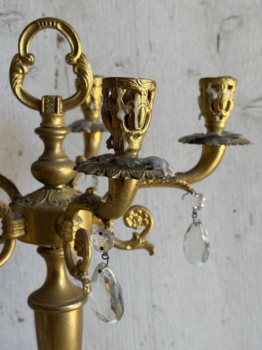 Antico candelabro ottone - antico,