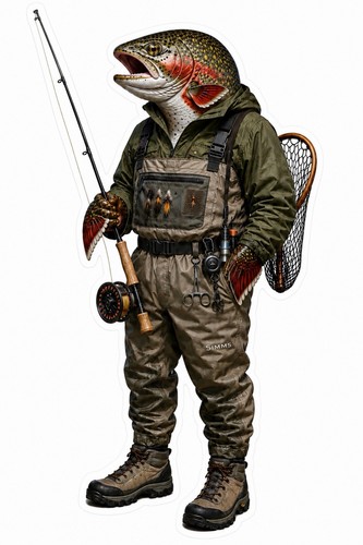 Adesivo guida pesce trota