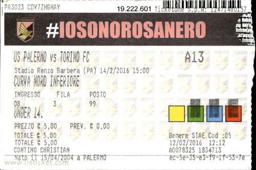 Biglietto stadio palermo vs - palermo,