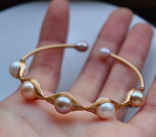 Bracciale perle bianche - bracciale, di