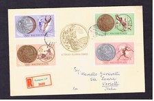 Busta Ungheria Magyar Posta FDC Raccomandata 1° Giorno 1965 Olimpiadi WE1394
