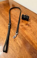 Set Guinzaglio pelle e Ossetto per Sacchetti igienici nero