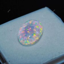 Opale di Fuoco Messicano 10,9 Ct Masso Naturale Taglio Cabochon CERTIFICATO Gemma Sciolta