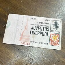 LIVERPOOL VS JUVENTUS  USED TICKET BIGLIETTO CALCIO CWC 1985 UEFA SUPERCUP