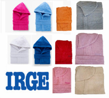 Accappatoio unisex uomo donna in spugna con tasche e cappuccio Irge 100% cotone