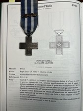 Croce Di Guerra Al Valore Militare Modello Su Conio Regia  Zecca Marcata “R”