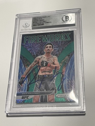 Max holloway firmato ufc prizm - firmato,