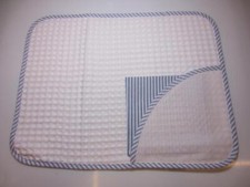 TOVAGLIETTA AMERICANA COLAZIONE CON TOVAGLIOLO ASILO NIDO D'APE "RIGHE" AZZURRO