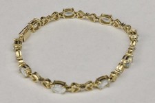 BRACCIALE TENNIS ORO GIALLO 9