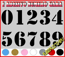 ADESIVO 12 cm NUMERO gara CORSA MOTO GP CROSS Stickers VINILE RACING TUNING AUTO