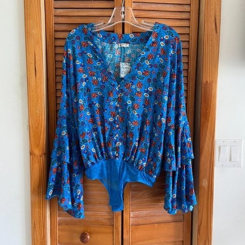 Nuovo free people blu floreale - people,