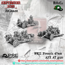 WWII French 47mm APX AT gun - Wargames - historical
