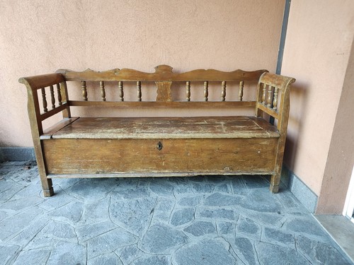 Cassapanca legno arte - in, in