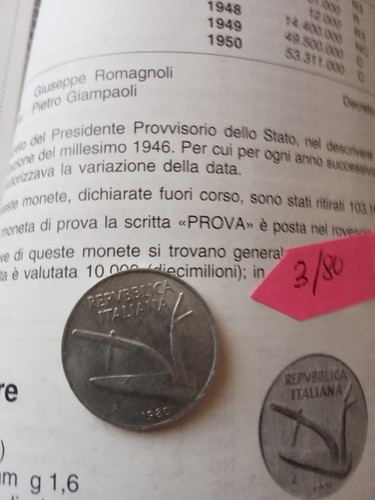 Moneta lire del 1980 2 - 10,