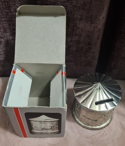 Vintage silver plated carousel - silver,