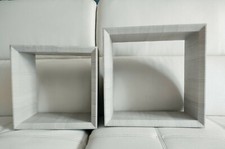 Set 2 mensole quadrate in legno 