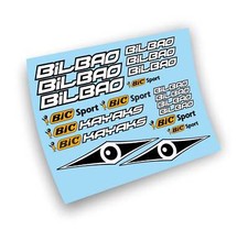 Bilbao Bic Sport kit adesivi kayak Canoa stickers personalizzati