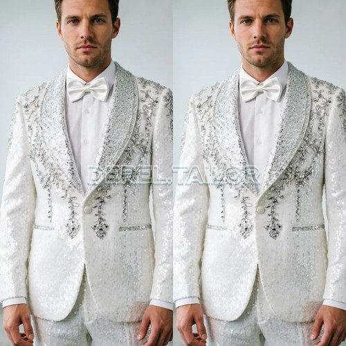 Moda uomo perline abiti - , strass