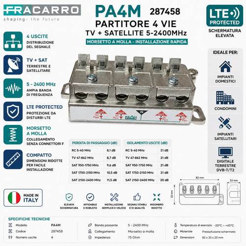 Fracarro pa4m partitore sat - fracarro,