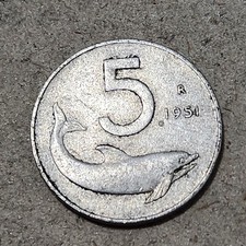 ITALY 🇮🇹 FIVE (5) LIRE