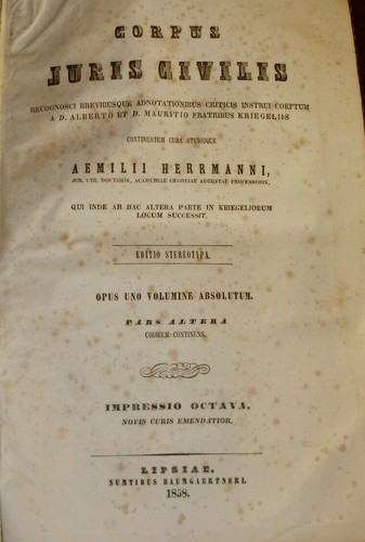 Corpus juris civilis suntibus - juris,