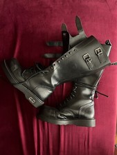 CULT 13 Ankle Anfibi Donna Vintage Black Military Combat SIZE 36 EU