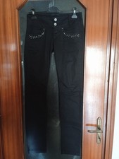 Pantalone nero con strass