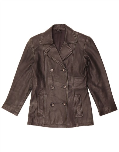 Giacca pelle doppiopetto donna