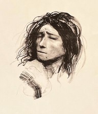 Pietro ANNIGONI "Dolore e preghiera"  1977  litografia originale firmata