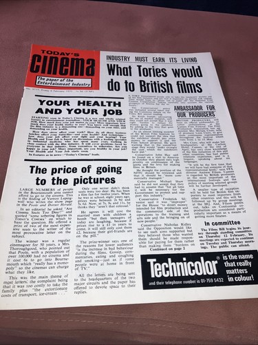 Today cinema 1970 - cinema, 1970.
