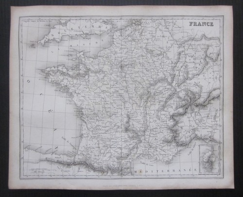 1843 france carta geografica - france,