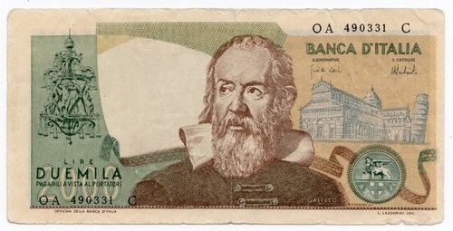 2000 lire galileo - lire, galilei
